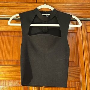 Small black cut-out Zara top